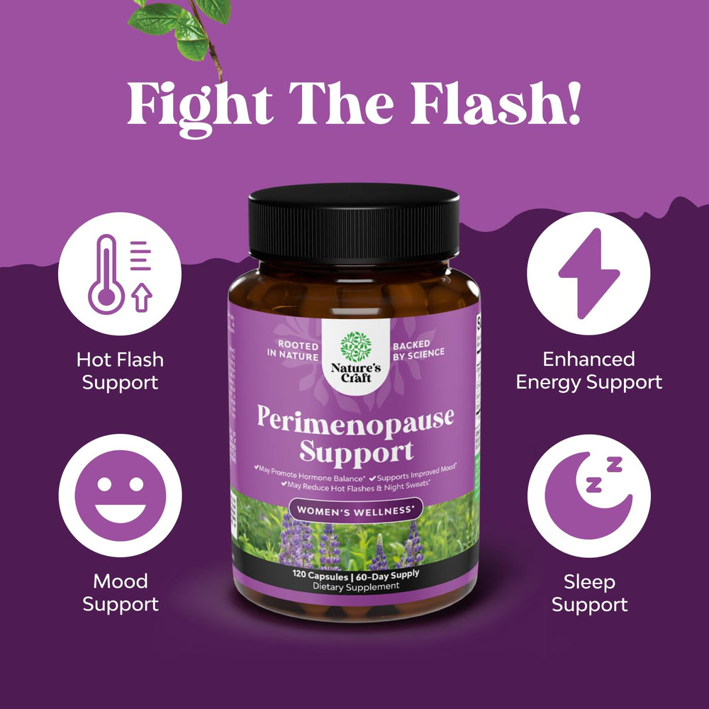 Nature's Craft black cohosh capsules indicate hot flashes and night sweats ease