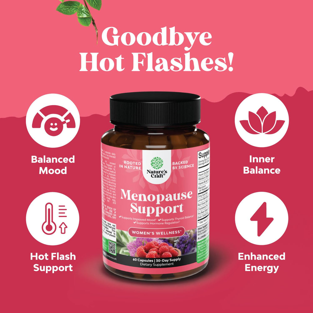 Natures Craft black cohosh root image, part of the herbal formula for hot flash relief.