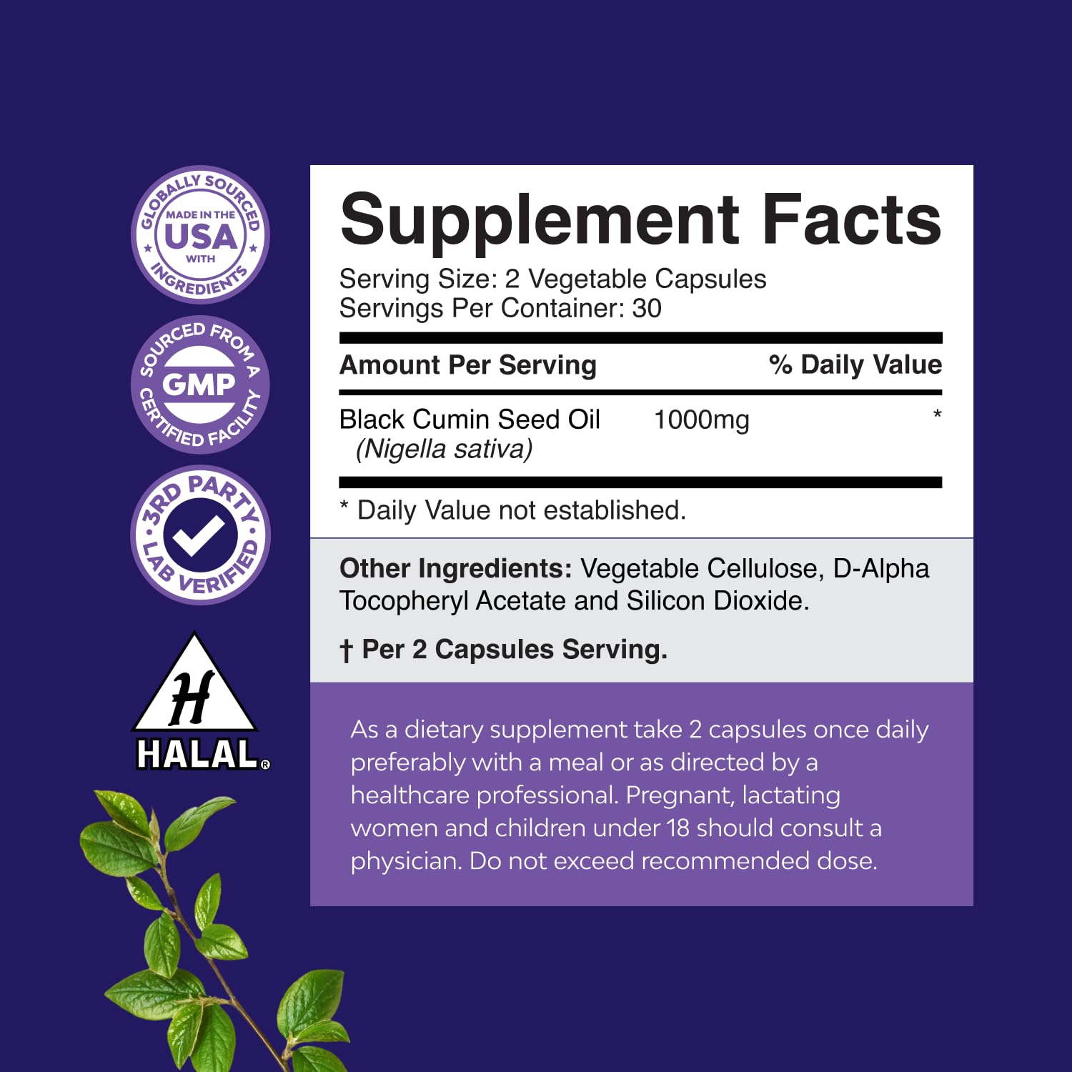 Natures Craft black seed oil capsules closeup highlighting purity and quality.