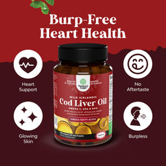 Natures Craft bottle side view with sustainably sourced Icelandic cod liver oil listed