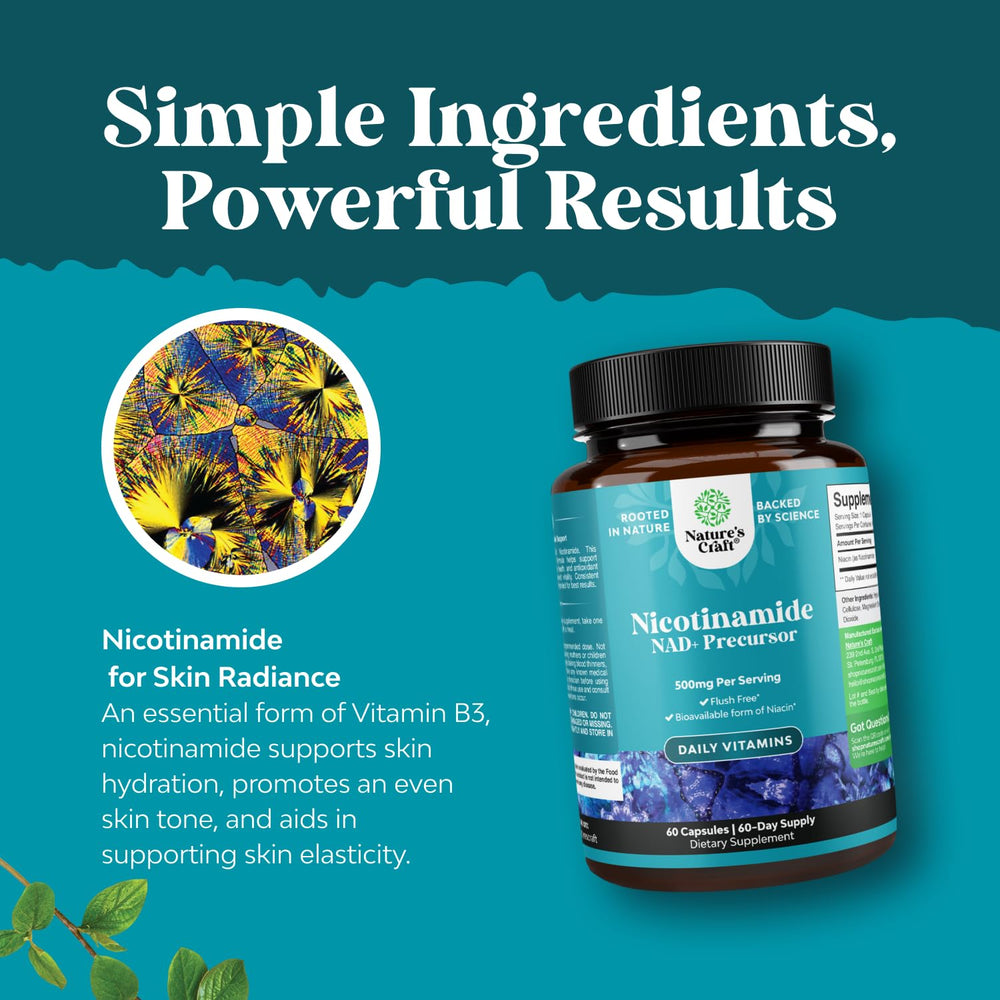 Natures Craft brain health niacinamide capsule close-up