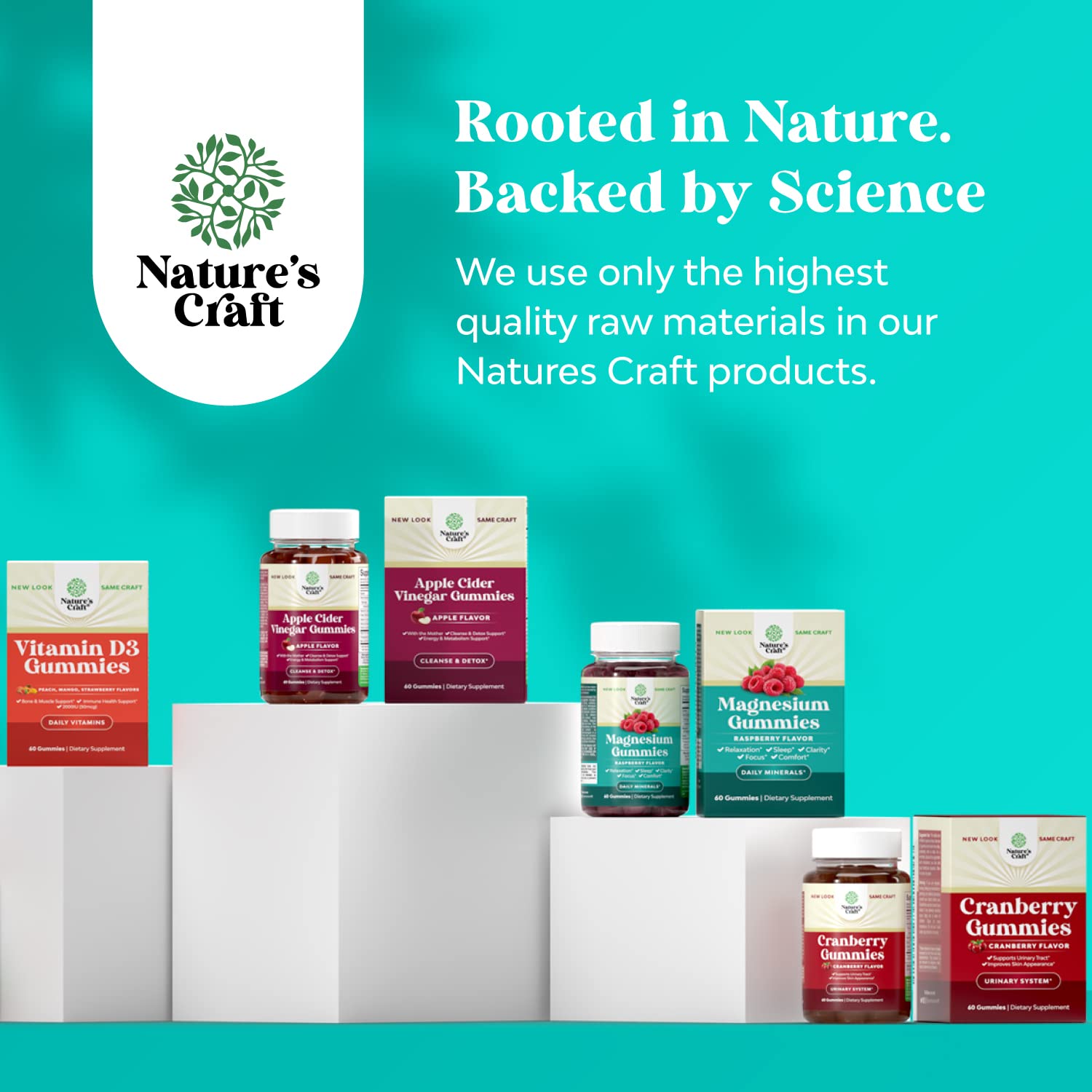 Natures Craft Calm Magnesium Gummies on nightstand, ideal for a gentle nightly wind-down.
