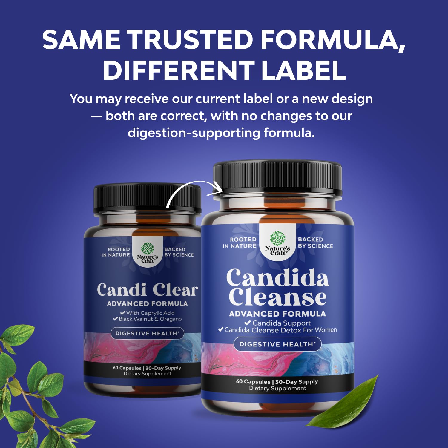 Natures Craft CANDI-CLEAR empaque facilita la dosificación diaria