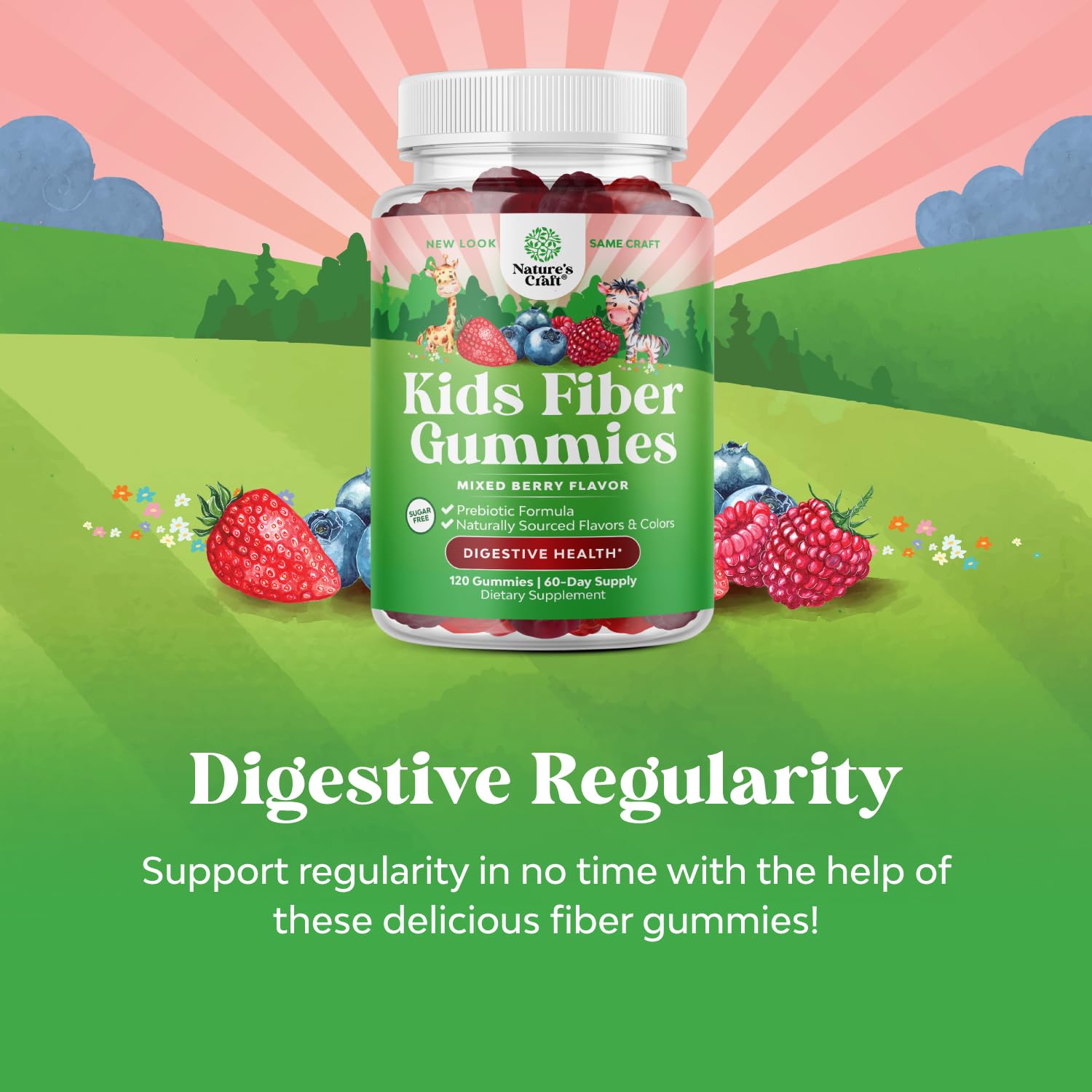 Nature's Craft Chicory Root Fiber label emphasizes vegan, non-GMO ingredients.