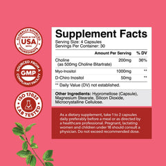 Natures Craft choline bitartrate capsules for hormone support