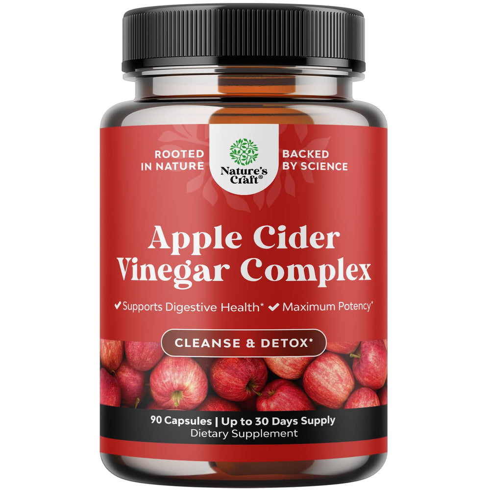 Natures Craft Cleansing ACV Capsules bottle ready for daily detox routine.