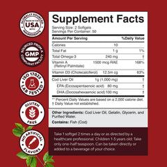 Close-up of Natures Craft softgels highlighting burpless formula.