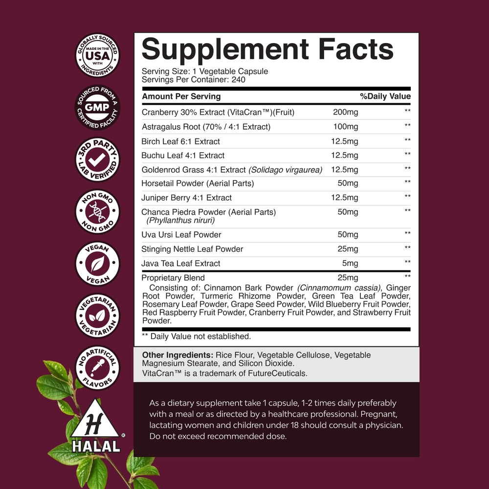 Natures Craft Detox Capsules emphasize urinary health and comfortable daily bladder balance.