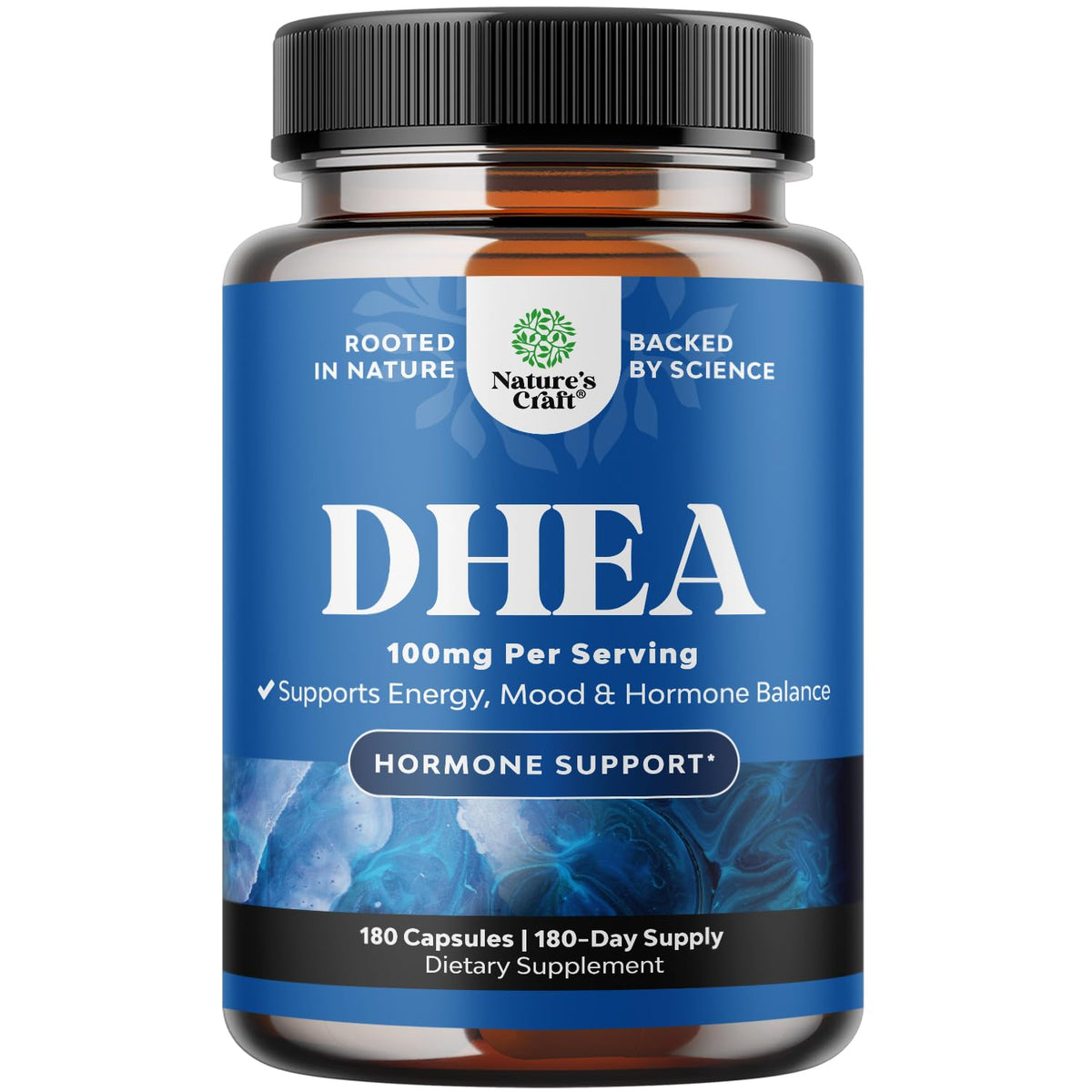 Natures Craft DHEA 100mg bottle ready for daily hormone balance and energy.