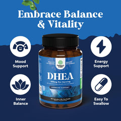Front label of Natures Craft DHEA packaging for trust and clarity.