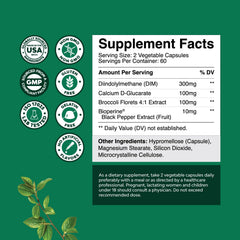 Natures Craft DIM capsules closeup highlighting potent formula for balance