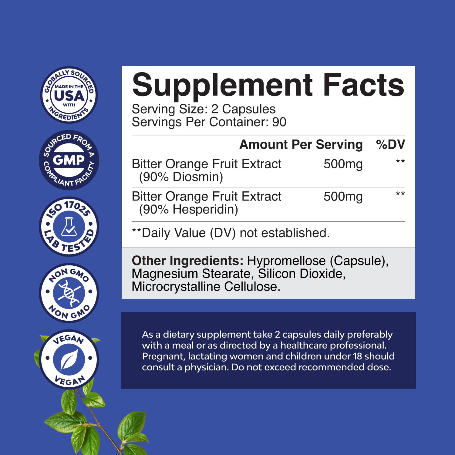 Nature's Craft diosmin hesperidin capsules for easy daily intake
