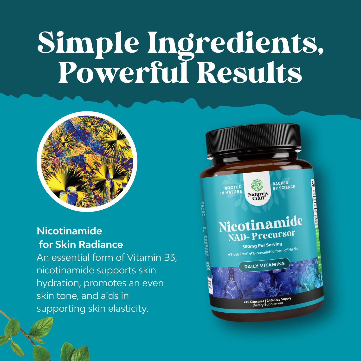 Nature's Craft energy-support Niacinamide capsules for daily routine