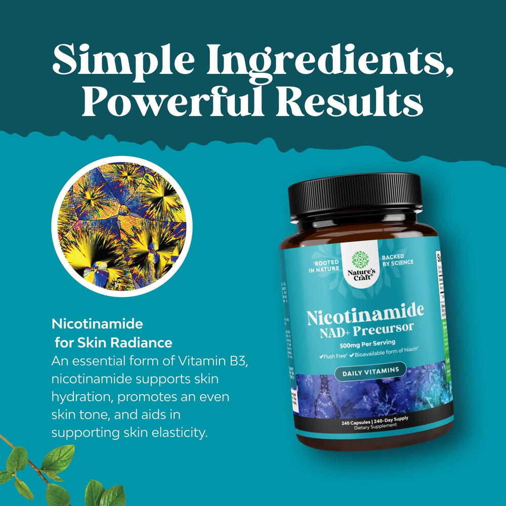 Nature's Craft energy-support Niacinamide capsules for daily routine