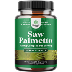 Natures Craft extra strength saw palmetto bottle with potential urinary support