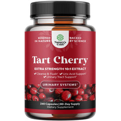 Nature's Craft extra-strength tart cherry bottle for daily joint support.