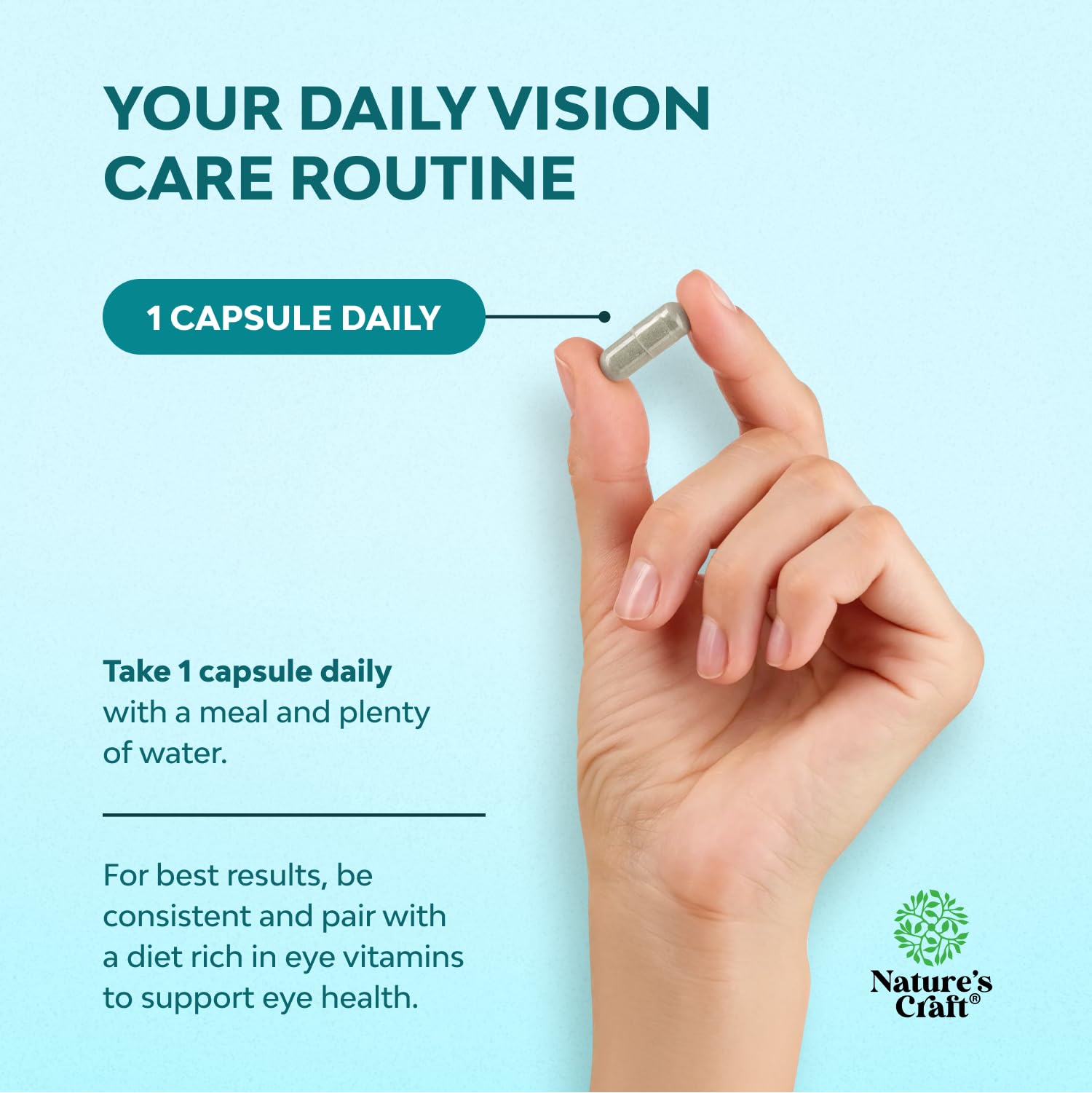 Natures Craft Eye Pressure Support black currant extract for antioxidant-rich formula.