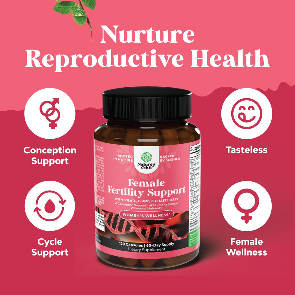 Natures Craft ingredients label reveals chasteberry, CoQ10, folate and more.