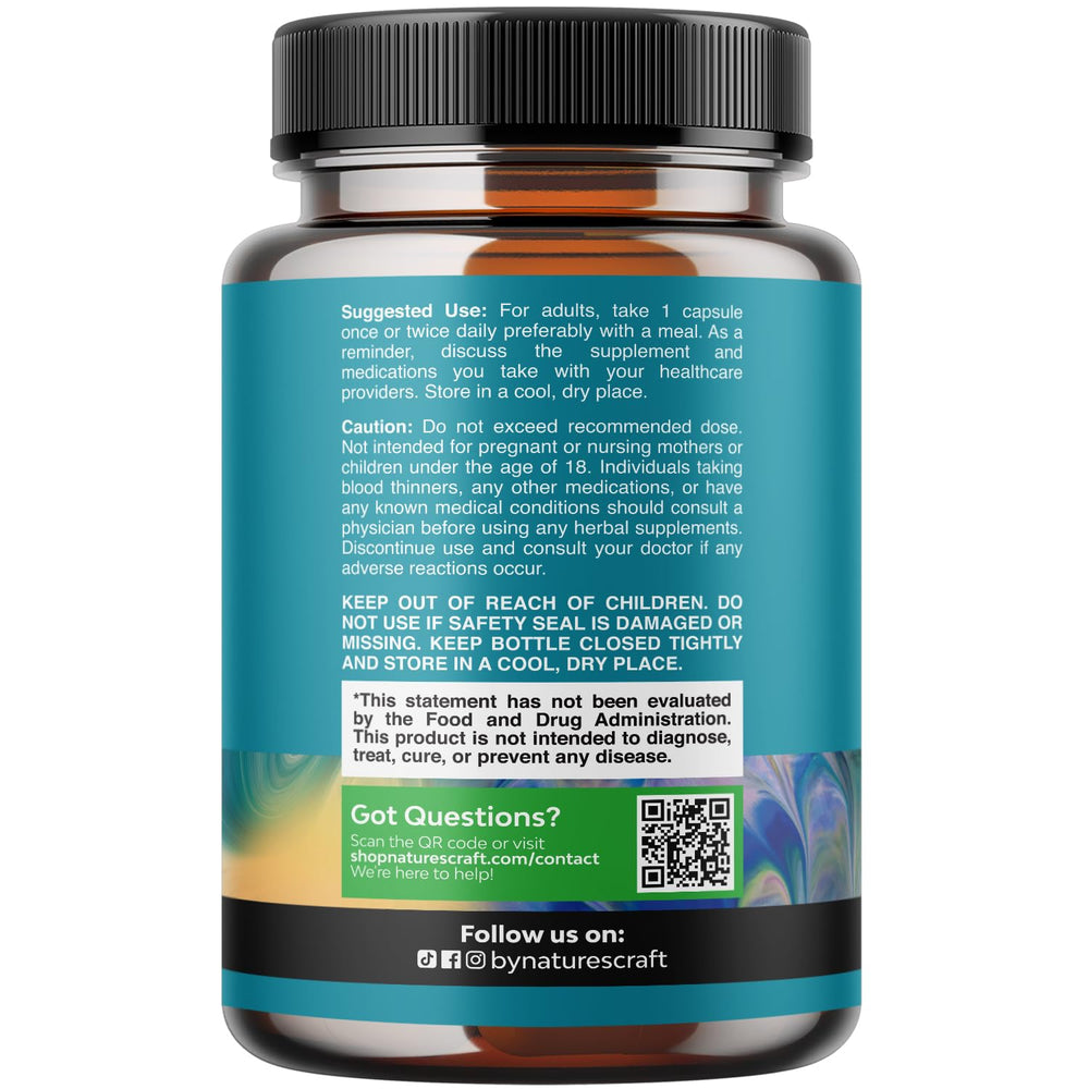 Nature's Craft L Tyrosine capsules pour scene suggesting mood and focus support in your routine.