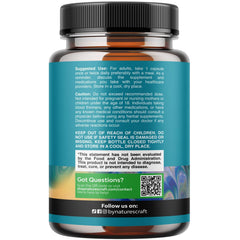 Nature's Craft L Tyrosine capsules pour scene suggesting mood and focus support in your routine.