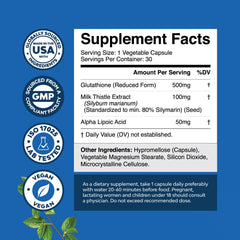 Natures Craft glutathione capsules close-up for easy daily intake.