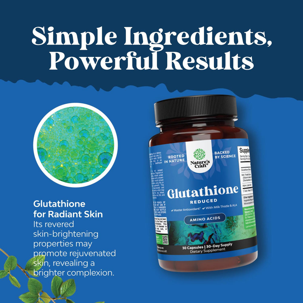 Natures Craft GMP label and third-party testing badge for purity.