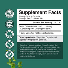 Natures Craft Green Coffee Bean Extract bottle emphasizes convenient daily use.
