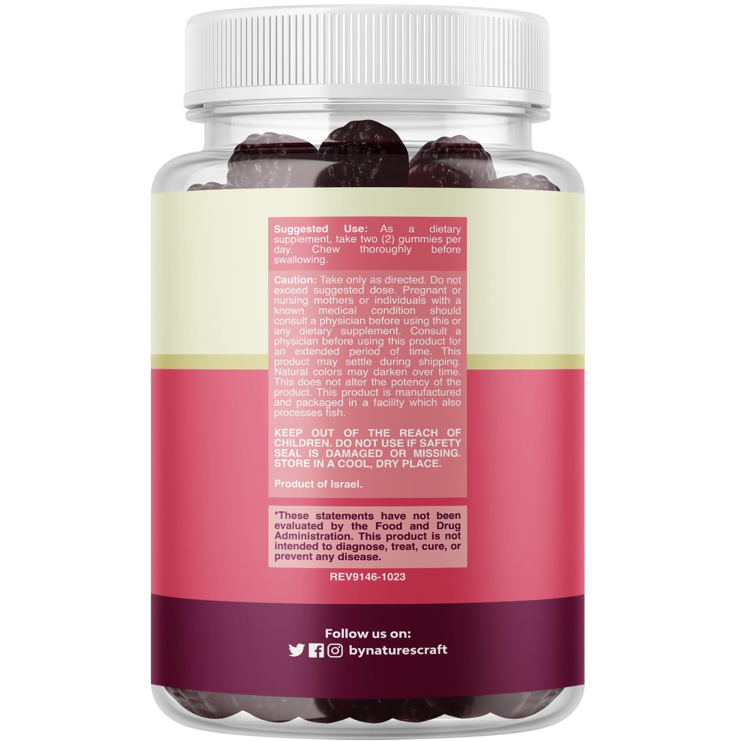 Natures Craft gummies close-up highlighting vibrant colors and beauty-supporting biotin
