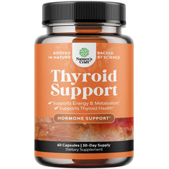 Natures Craft Herbal Thyroid Support Complex bottle front for energy support