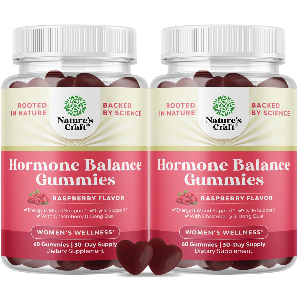 Natures Craft Hormone Balance Gummies bottle supports daily mood and energy
