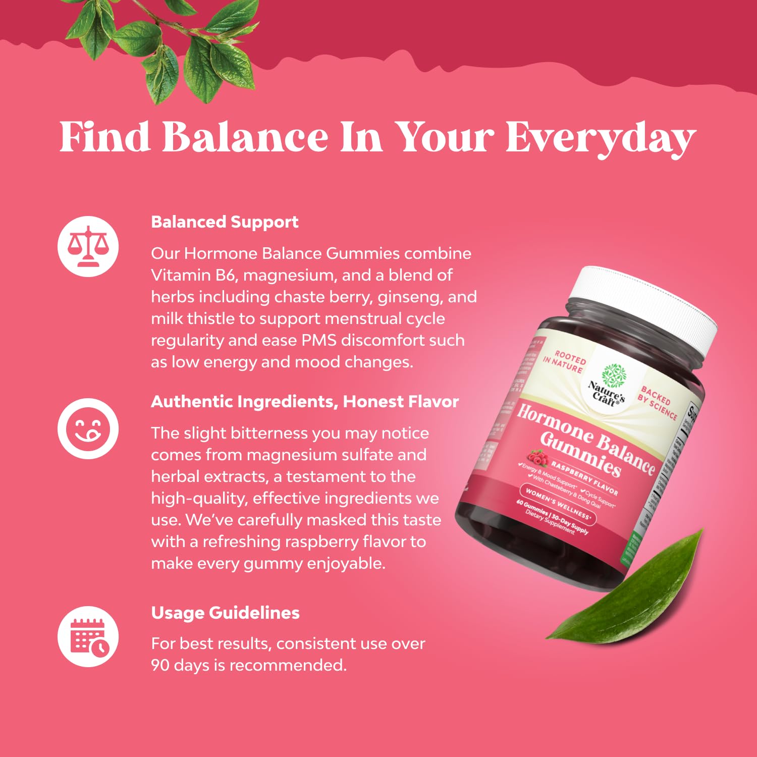Dong Quai ingredient highlight in Natures Craft formula for balance.