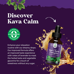 Natures Craft kavalactones visual highlight for calm focus aid.