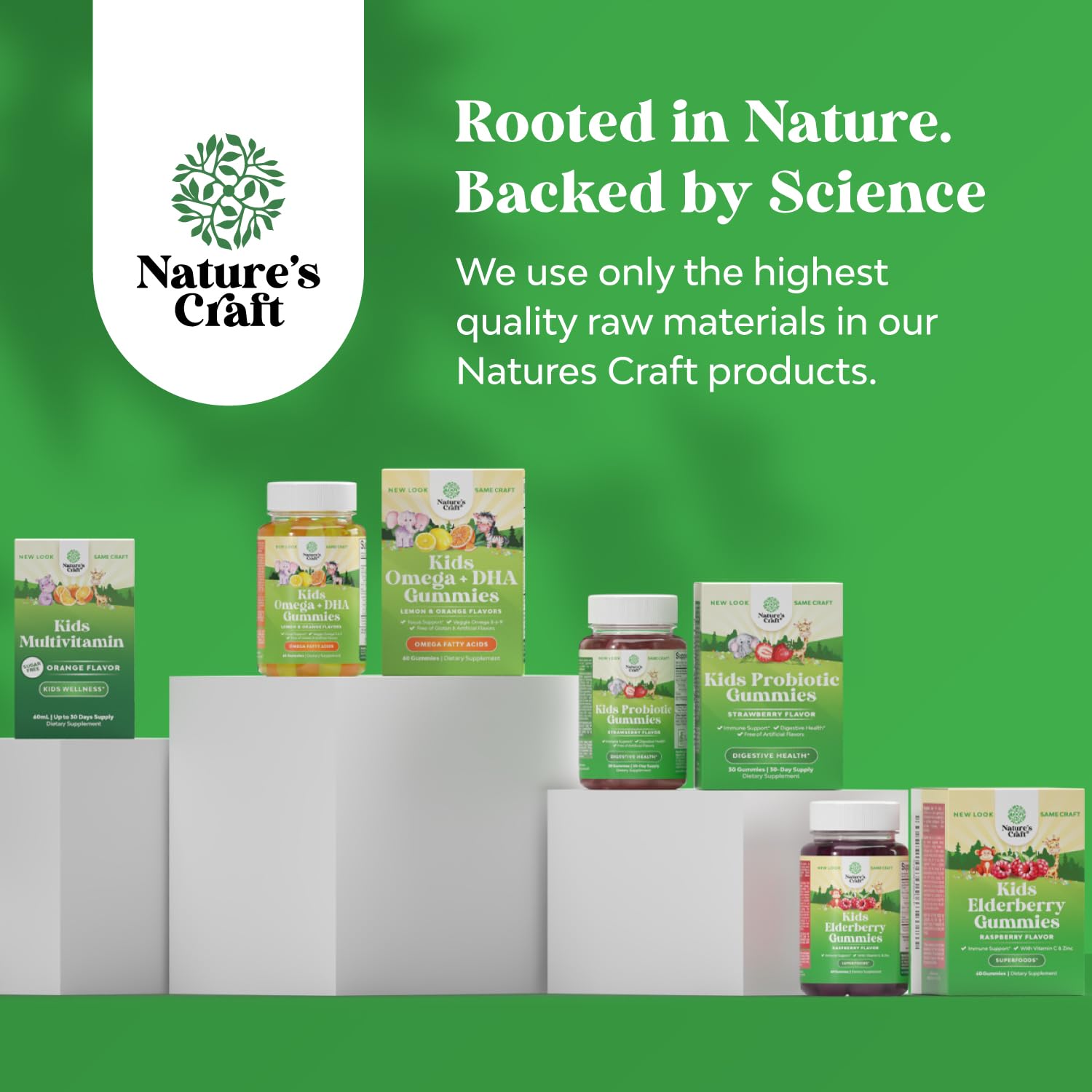 Nature's Craft Kids Fiber Gummies lifestyle image emphasizing kid-friendly daily supplement.