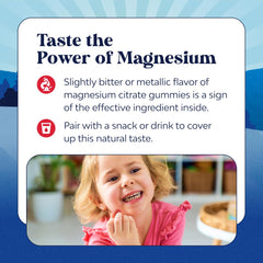 Front packaging of Natures Craft Kids Magnesium Gummies 45-count bottle.
