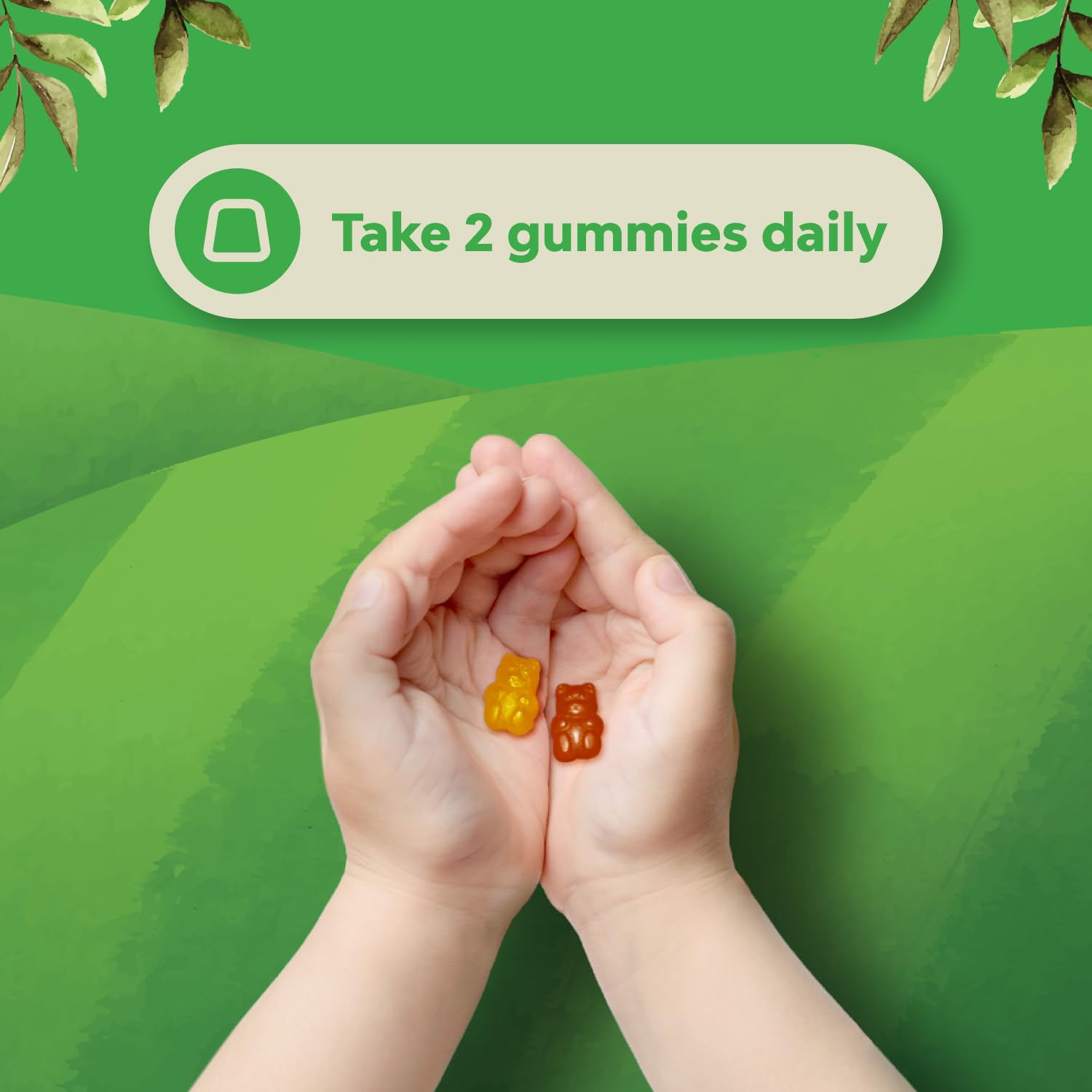 Natures Craft Kids Multivitamin Gummies group doses illustrate easy morning routine
