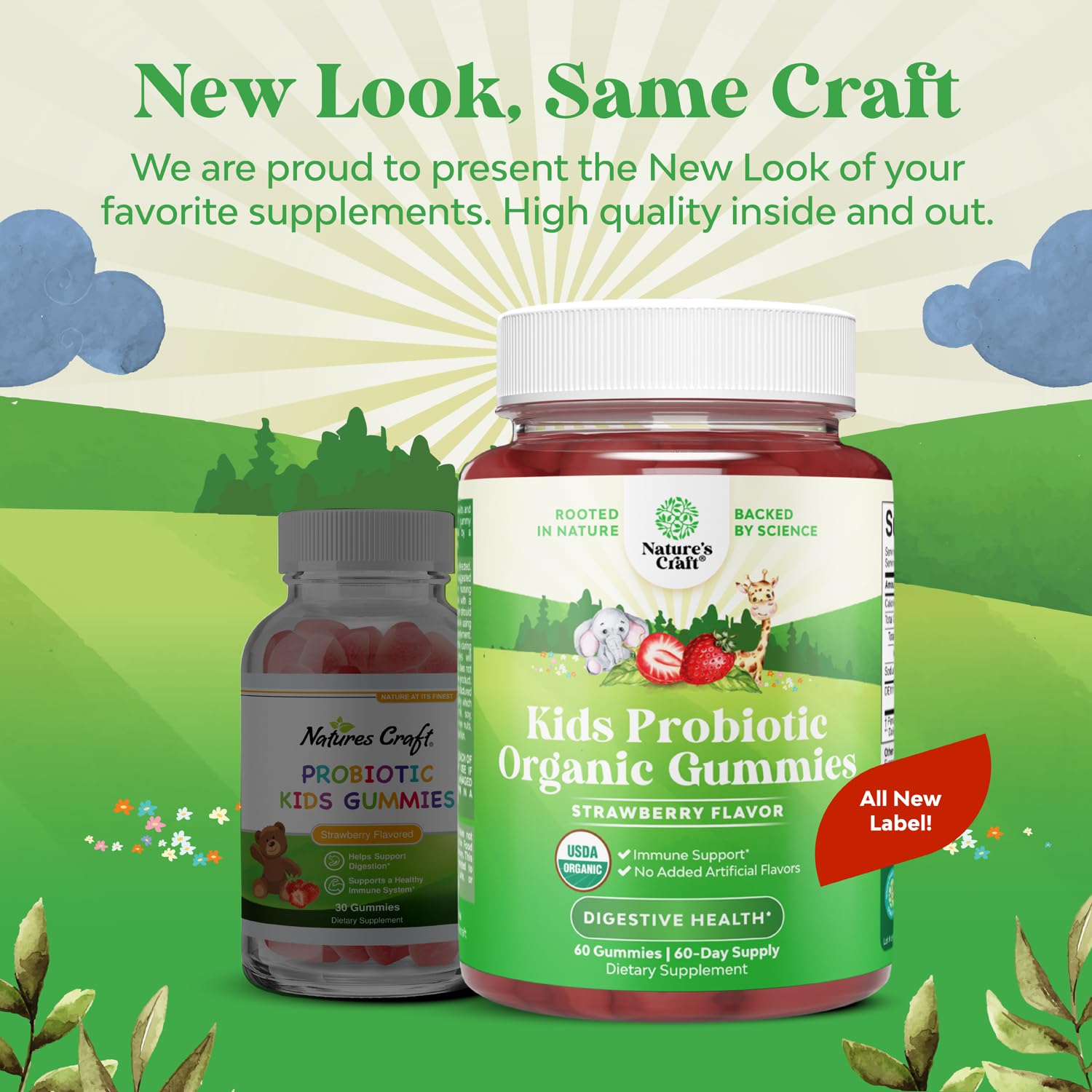 Natures Craft 60-count box of kid probiotic gummies for family use