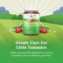Child taking Natures Craft probiotic gummy for easy daily gut support