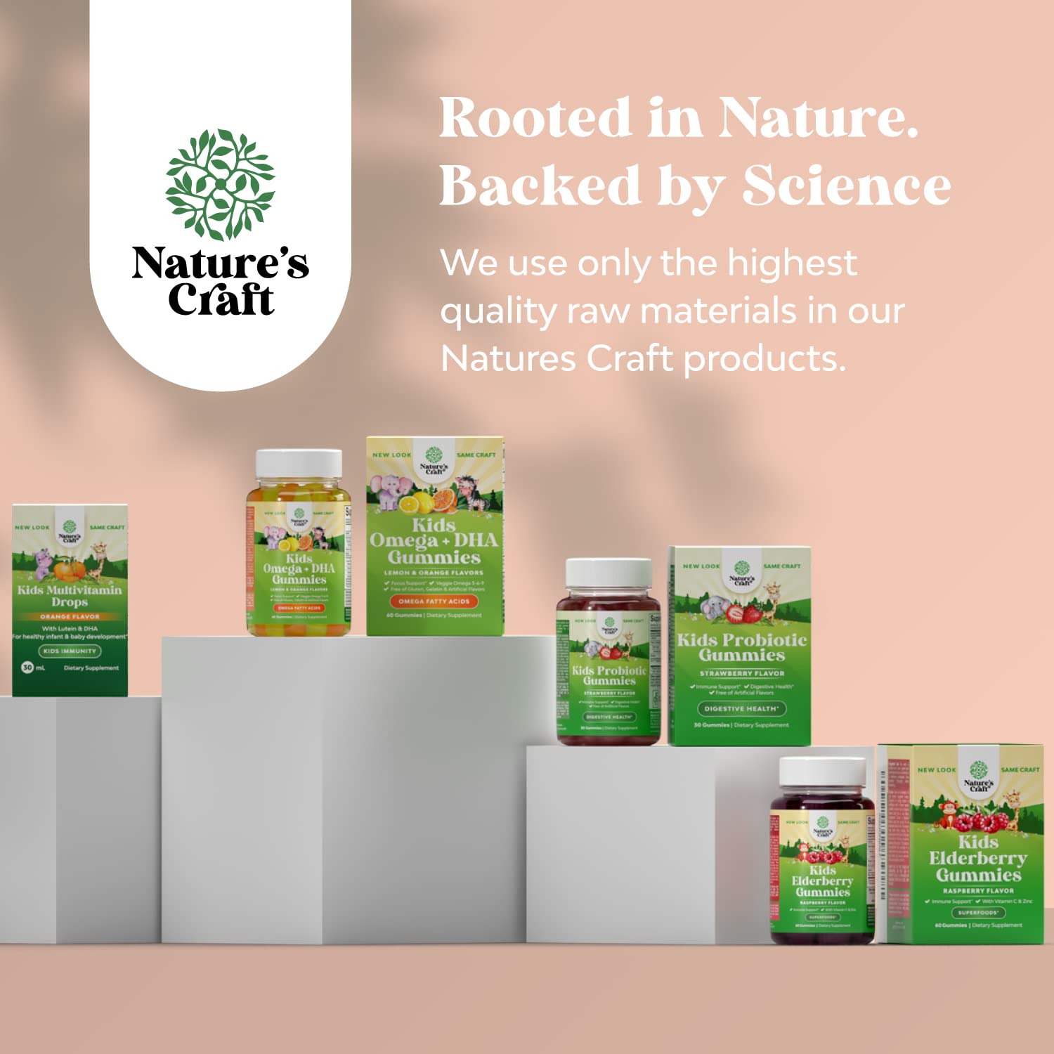 Child happily taking Natures Craft gummies as part of daily routine.