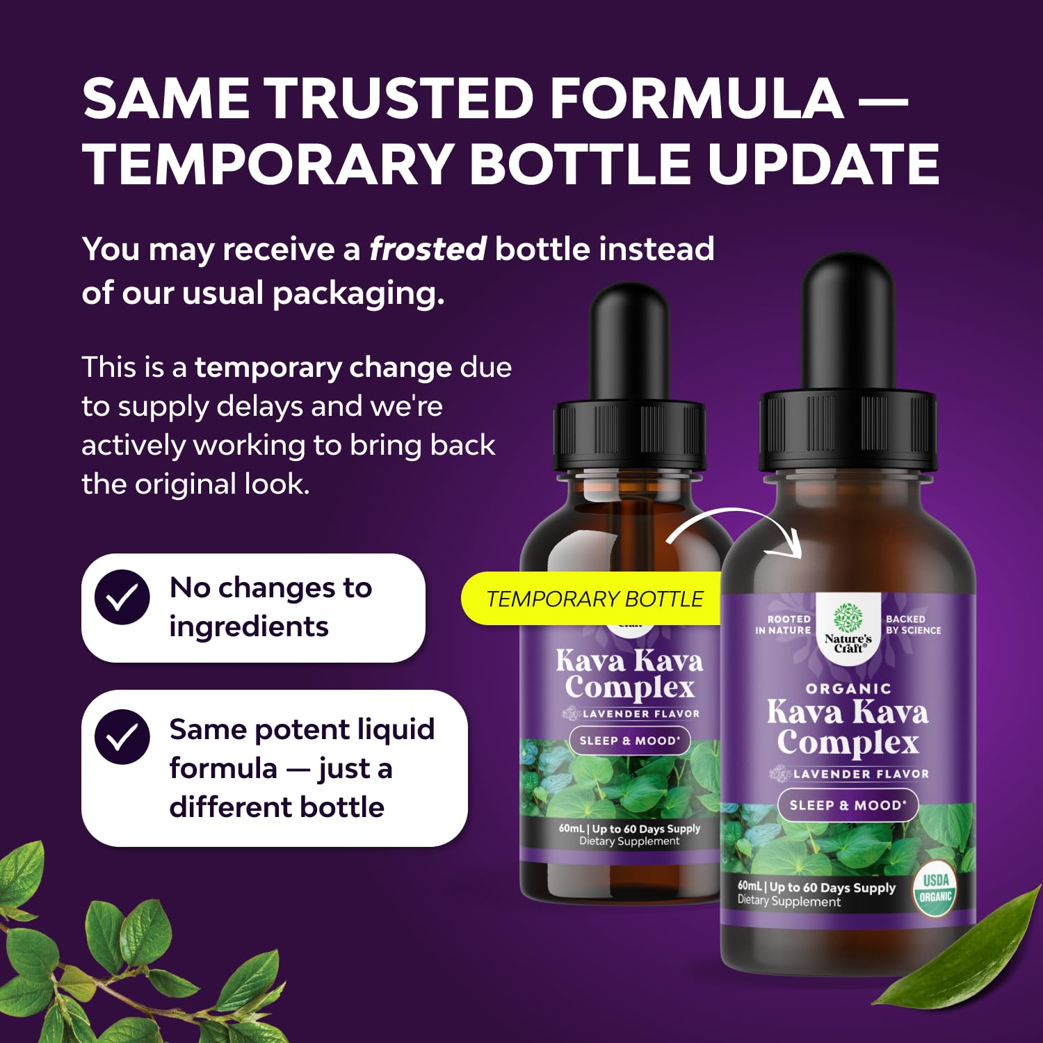Natures Craft Lavender flavor bottle signaling soothing mood support.