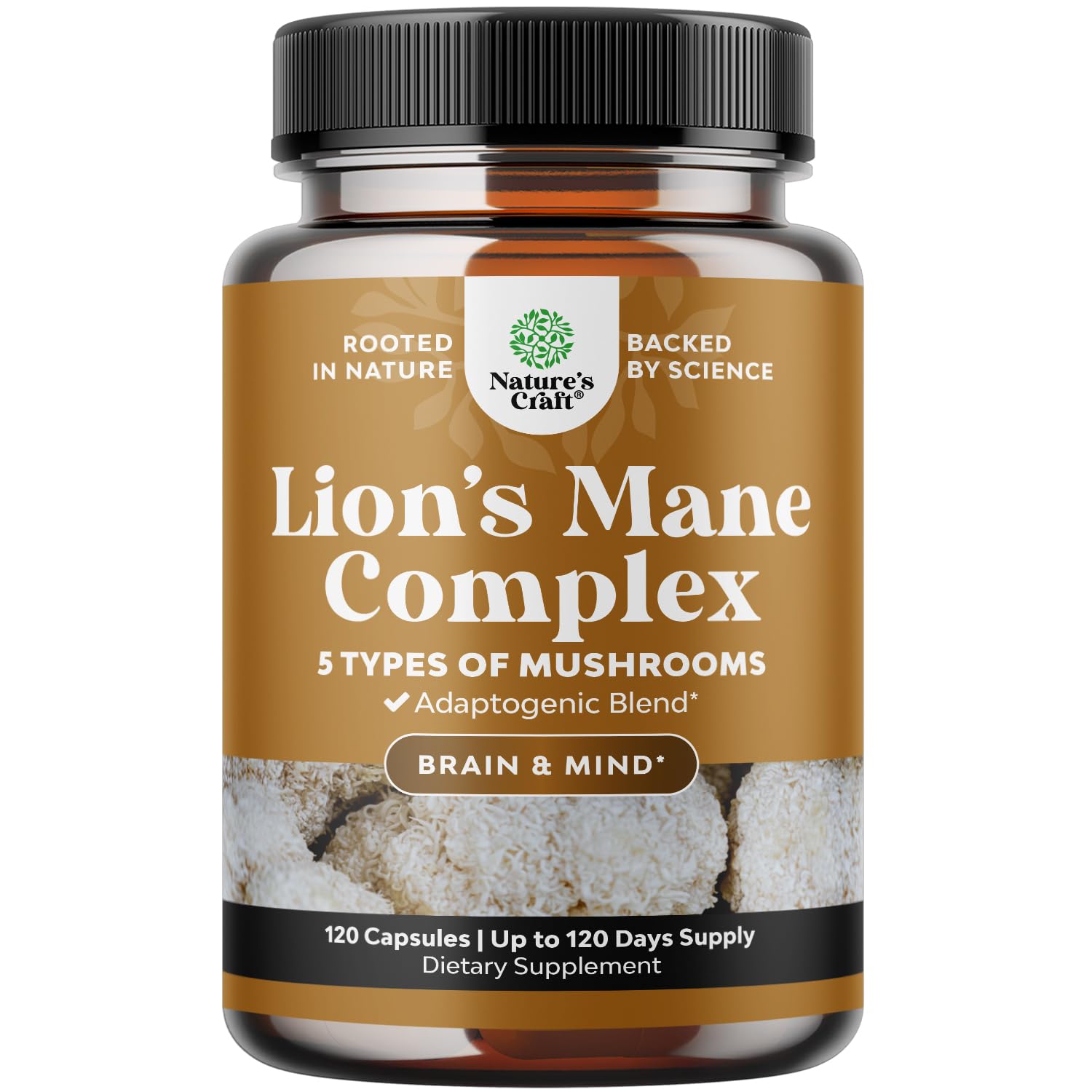 Natures Craft Lions Mane bottle for focus support.