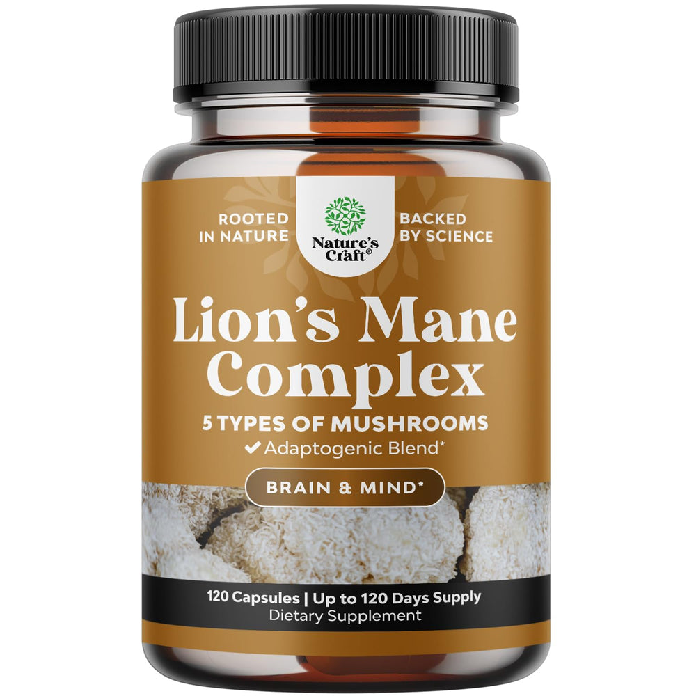Natures Craft Lions Mane bottle for focus support.