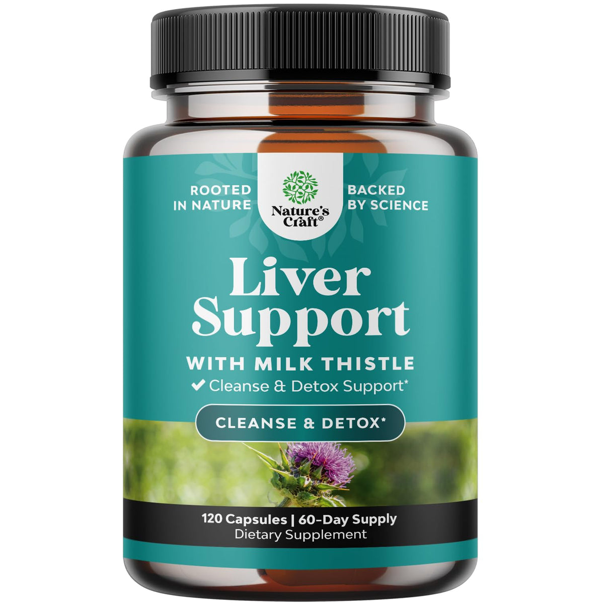 Natures Craft Liver Cleanse bottle front view for daily liver support