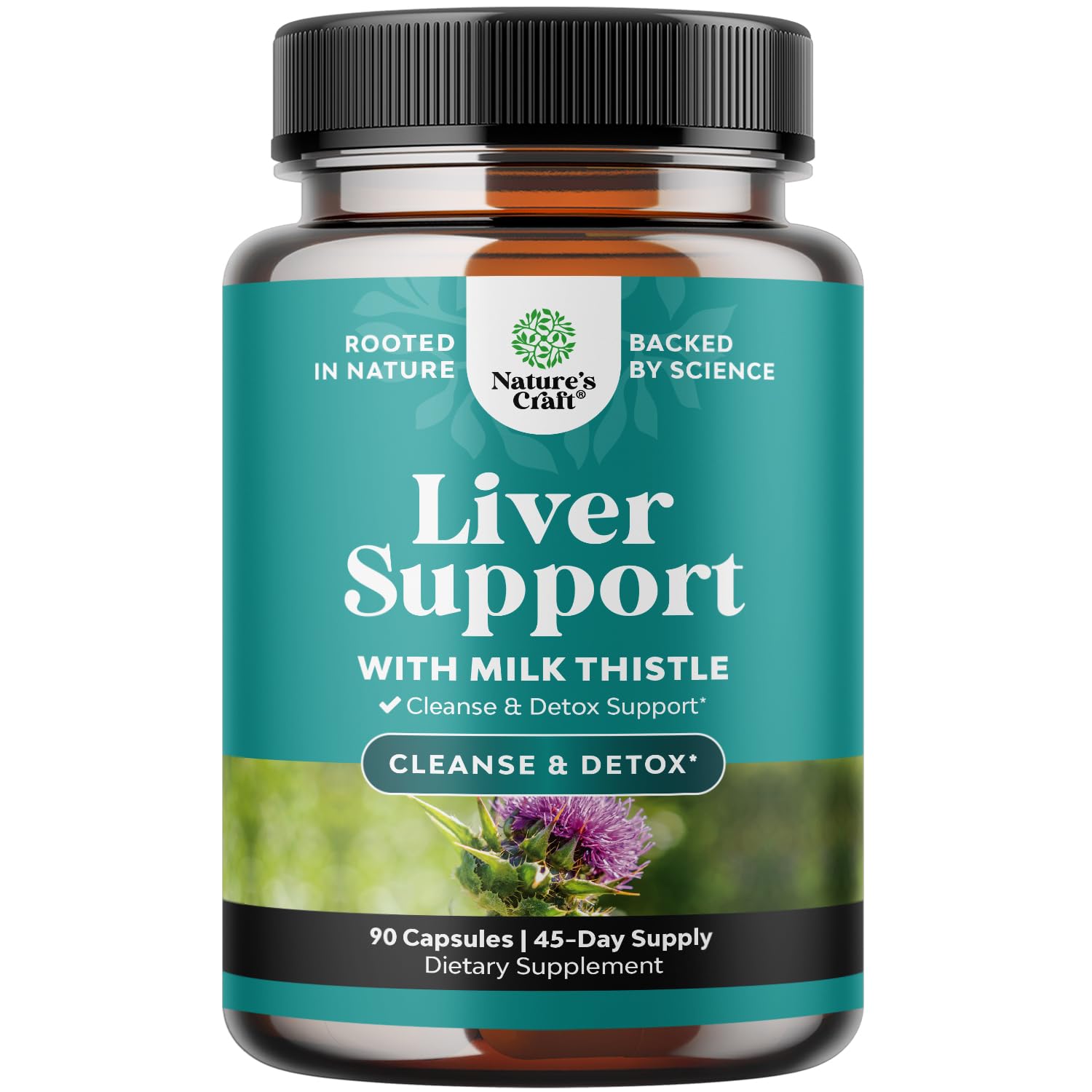 Natures Craft Liver Cleanse bottle pour for easy daily support