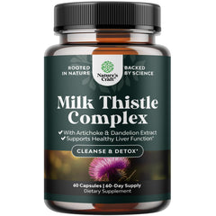 Natures Craft Liver Support bottle front highlighting milk thistle for daily detox support