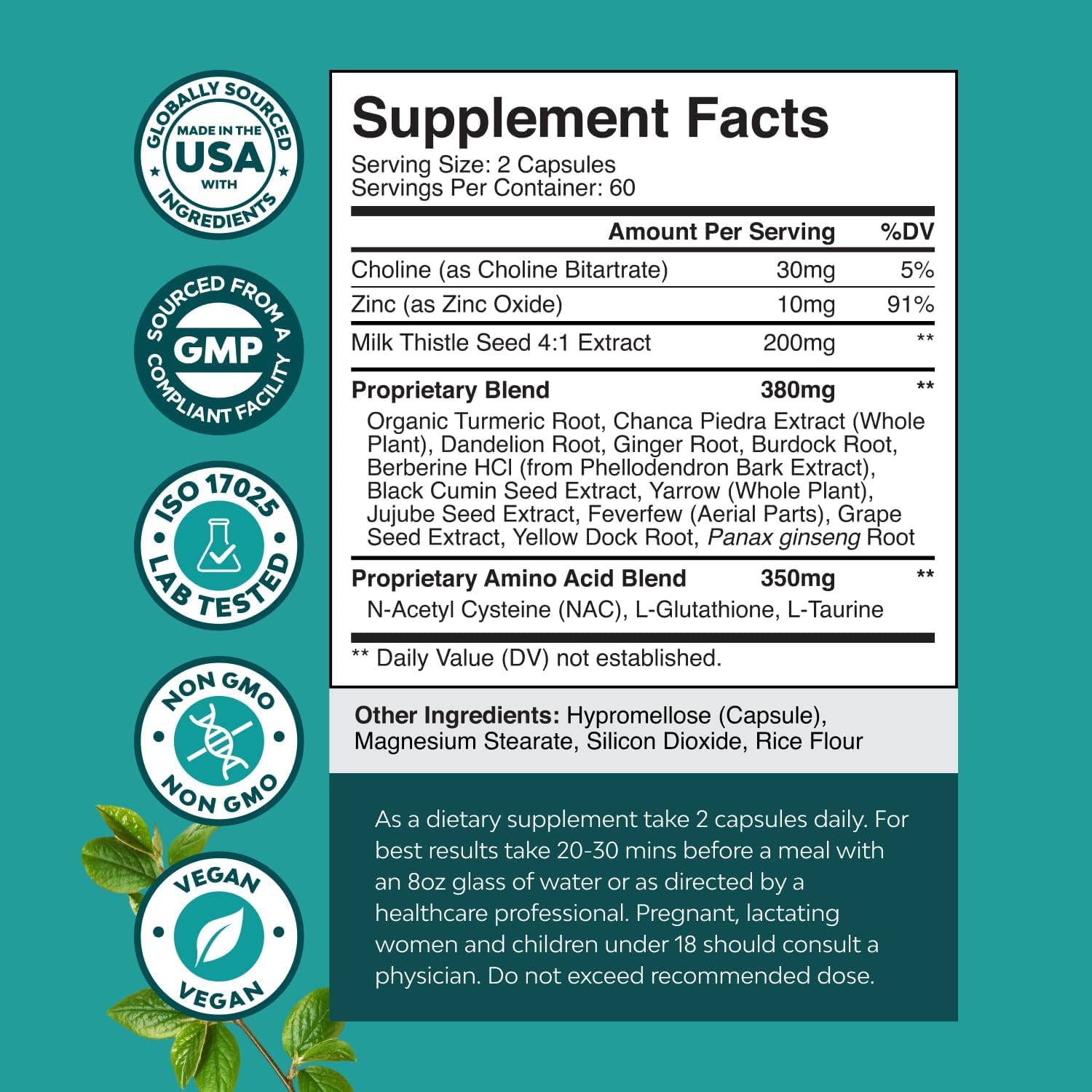 Natures Craft Liver Support NAC capsules for daily liver care