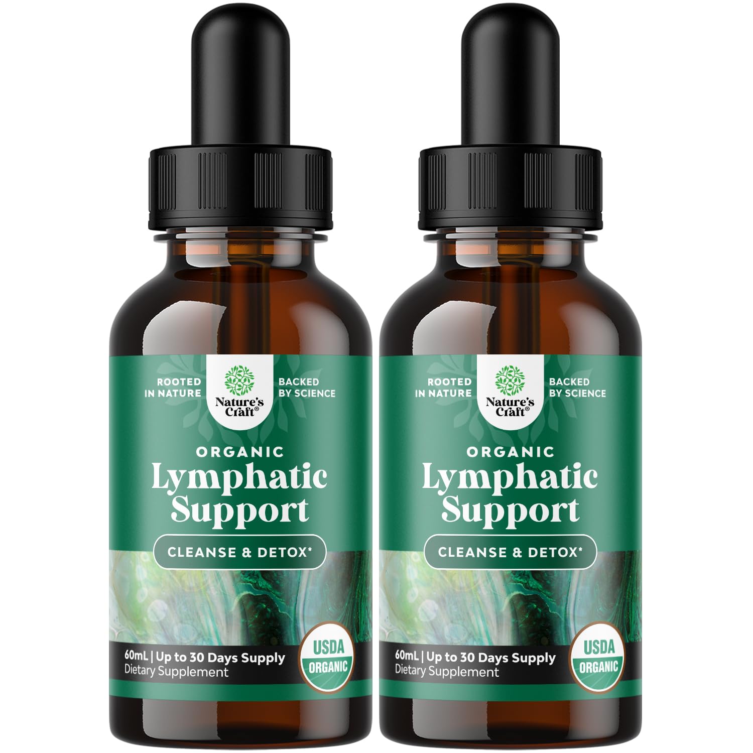 Natures Craft Lymphatic Drainage Drops bottle, easy to incorporate into daily wellness.
