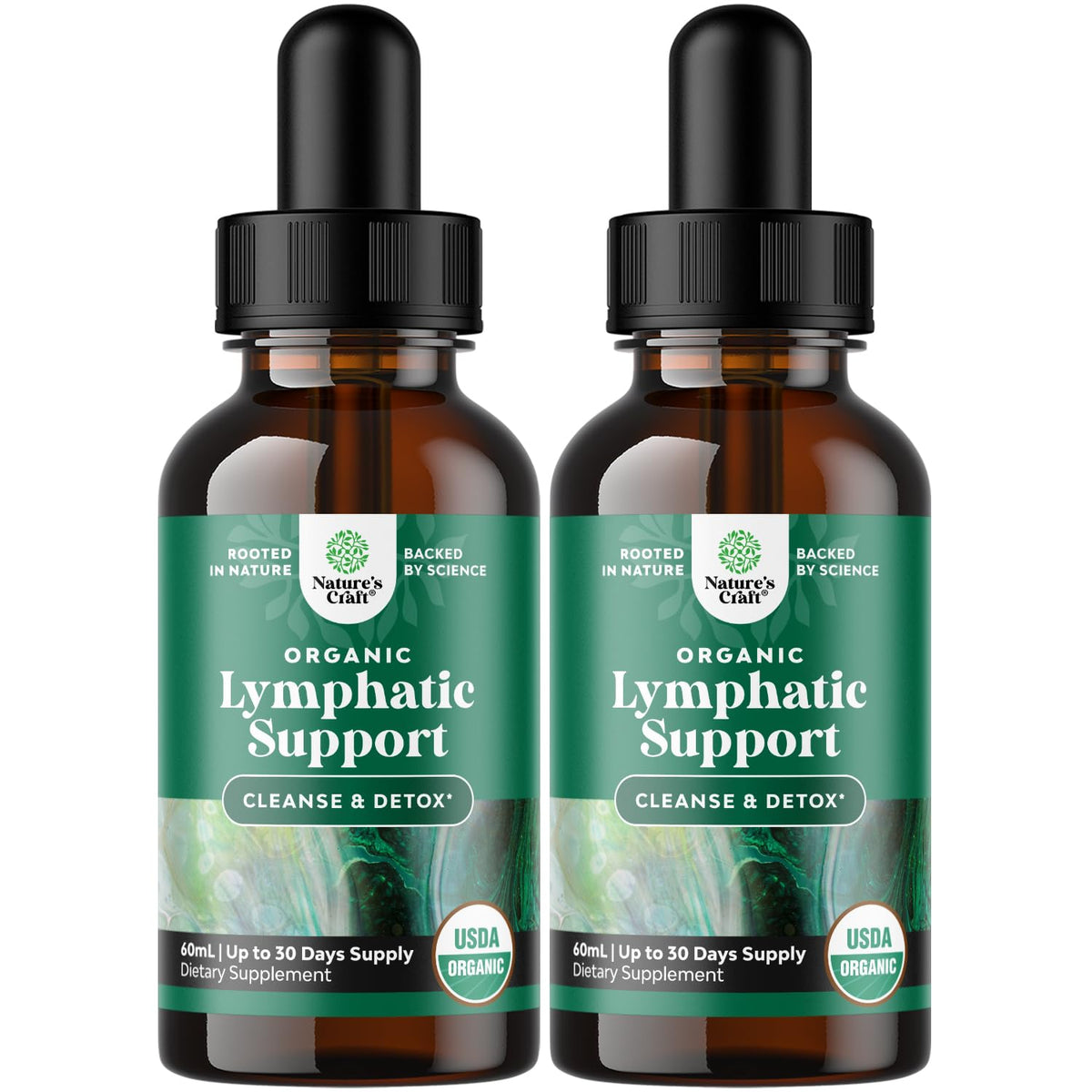 Natures Craft Lymphatic Drainage Drops bottle, easy to incorporate into daily wellness.