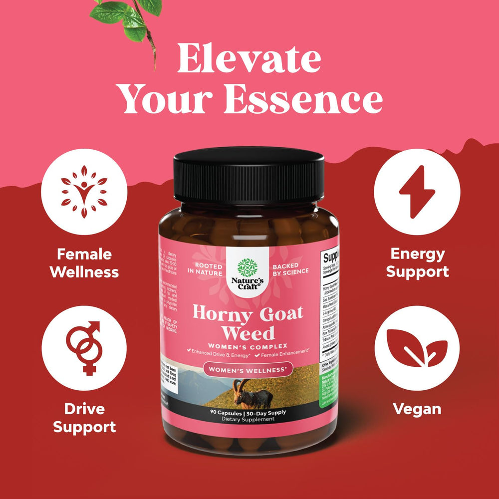 Natures Craft Maca Root for Women highlights balanced energy throughout the day.