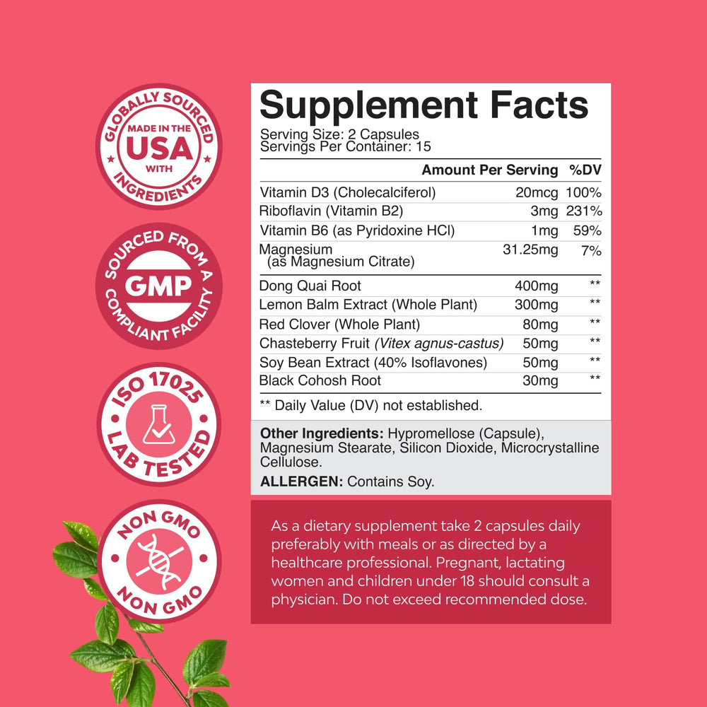 Natures Craft menopause capsules for daily support