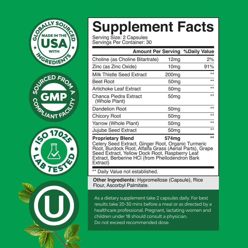 Natures Craft Milk Thistle Liver Support capsules close-up for easy daily use